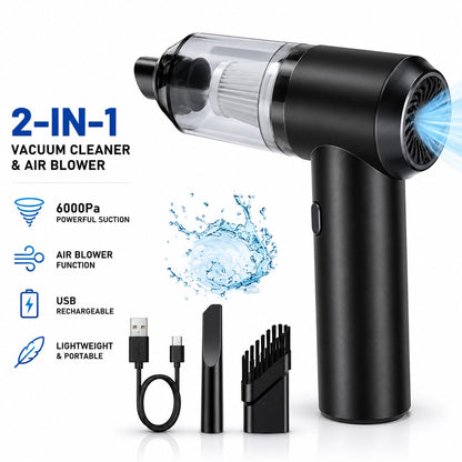 TurboVac Pro™ | 2-in-1 Cordless Vacuum Cleaner & Air Blower