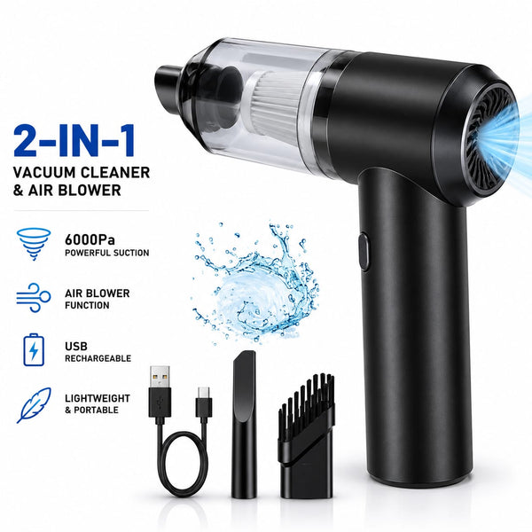 TurboVac Pro™ | 2-in-1 Cordless Vacuum Cleaner & Air Blower