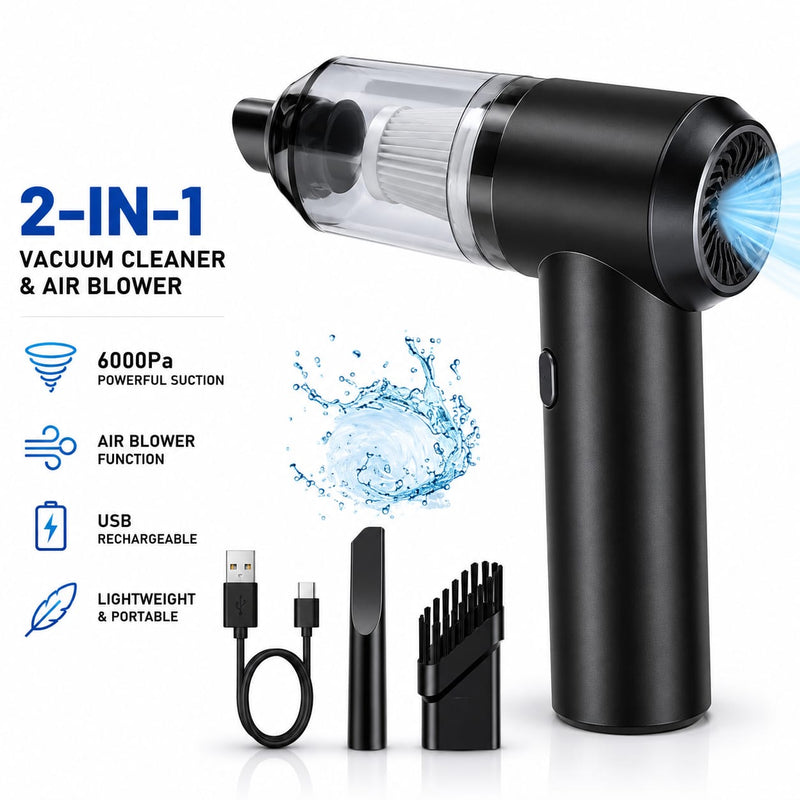TurboVac Pro™ | 2-in-1 Cordless Vacuum Cleaner & Air Blower