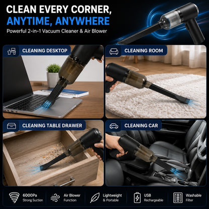TurboVac Pro™ | 2-in-1 Cordless Vacuum Cleaner & Air Blower